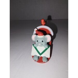 New Home Christmas Mouse‎ in a Mailbox Tree Ornament
